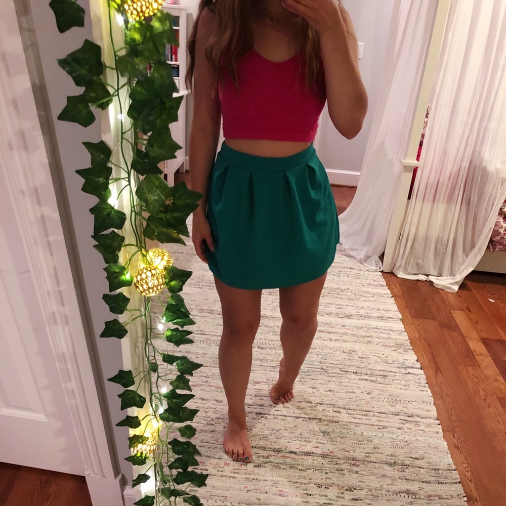 FRANCESCAS x MIAMI green skirt